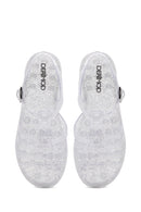 Women's Transparent Ankle Strap Jelly Sandals | Derimod