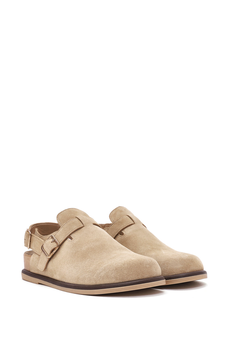 Women's Camel Back Tie Suede Leather Sandals