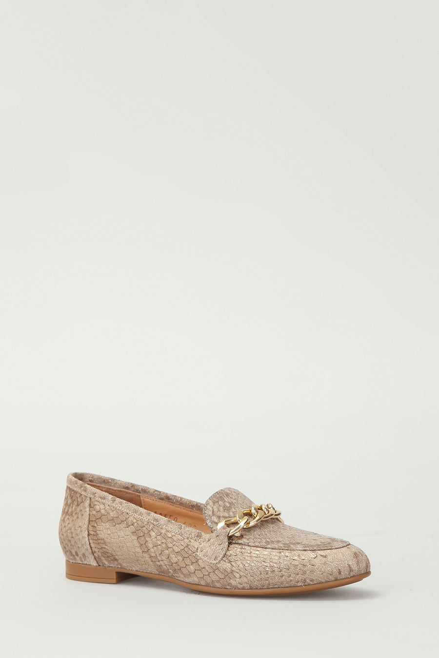 Women's Leather Ballerinas with Chain