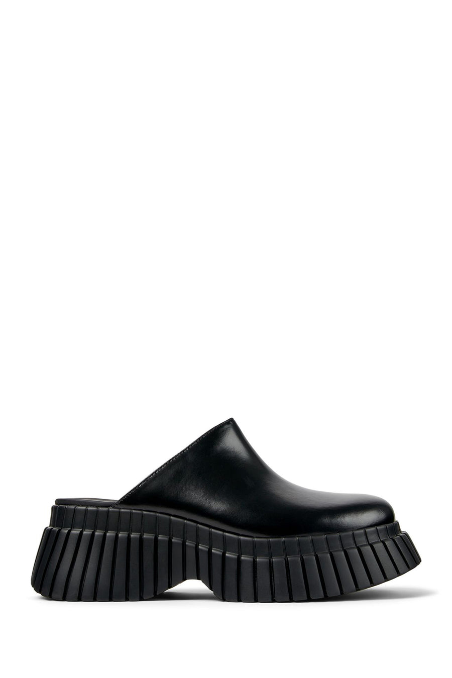 Camper Women's Black Bcn Thick Soled Leather Slippers K201605 | Derimod