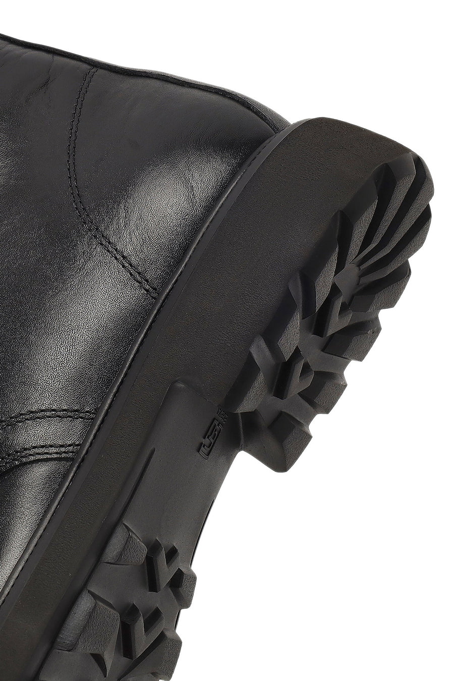 Men's Black Lace-Up Zipper Leather Casual Boot