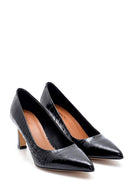 Women's Leather Crocodile Patterned Stiletto | Derimod