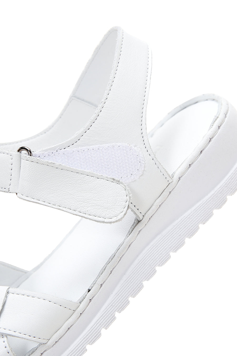 Kadın Beyaz Deri Comfort Sandalet
