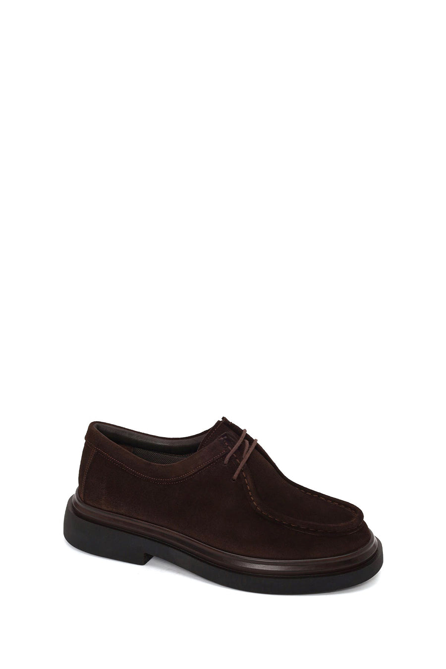 Male Brown Lace-up Suede Casual Shoes