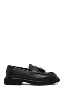 Erkek Siyah Püsküllü Deri Casual Loafer | Derimod