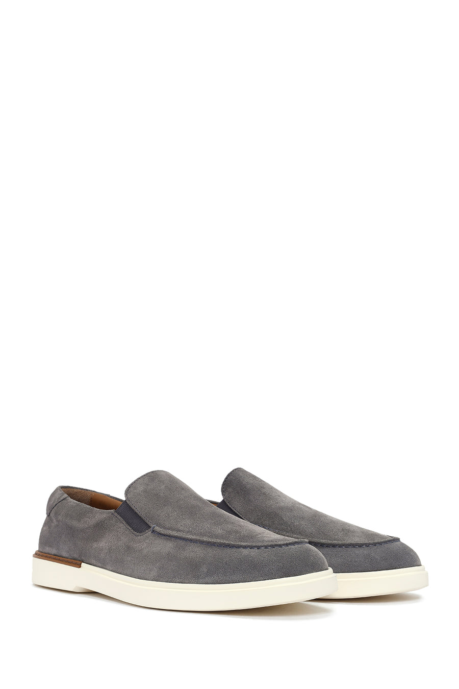 Men's Gray Suede Leather Casual Loafer