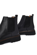 Male Black Leather Chelsea Boots | Derimod