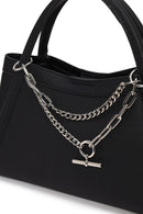 Woman Black Long-Strap Charm Shoulder Bag | Derimod