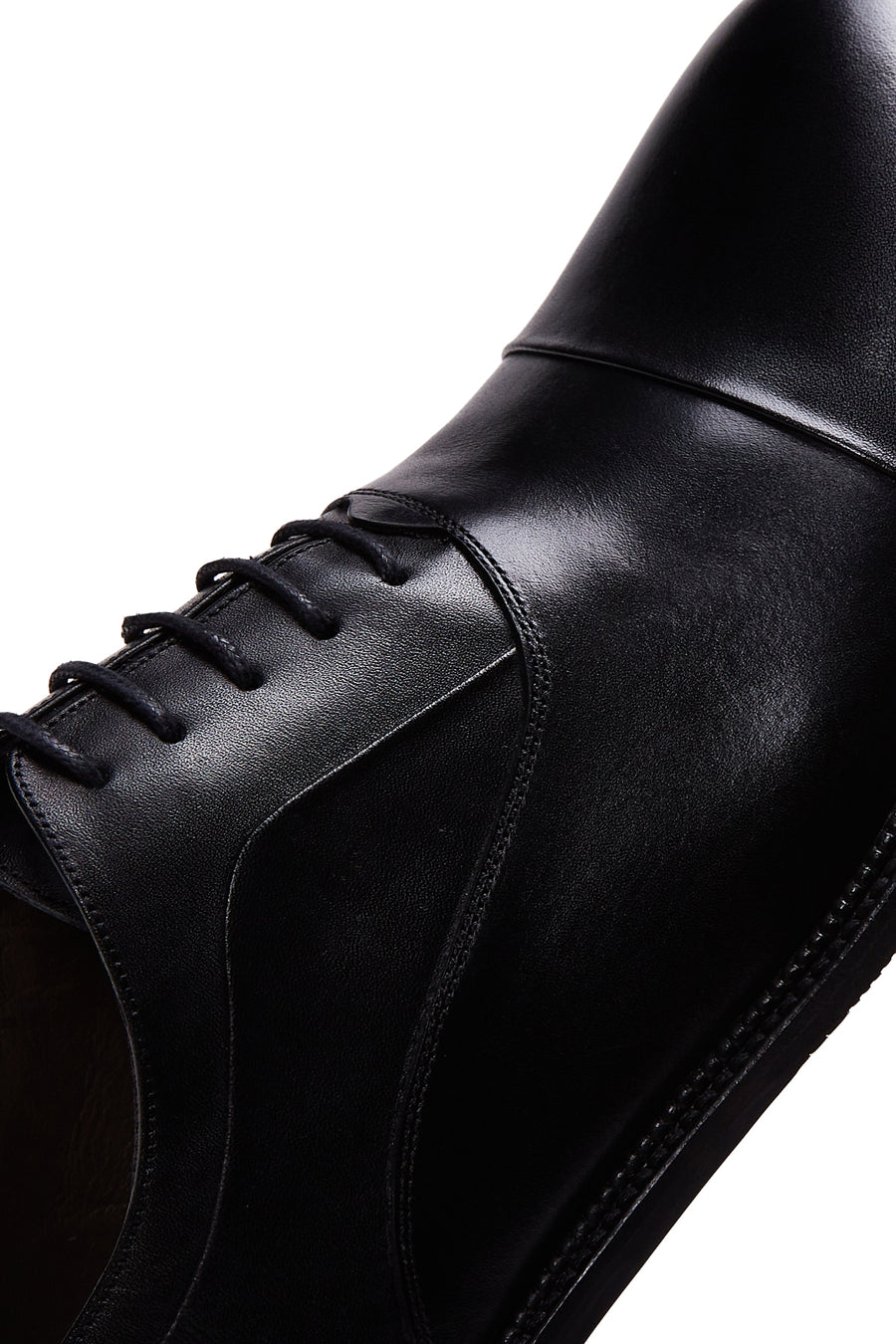 Men's Black Lace-Up Leather Classic Shoes