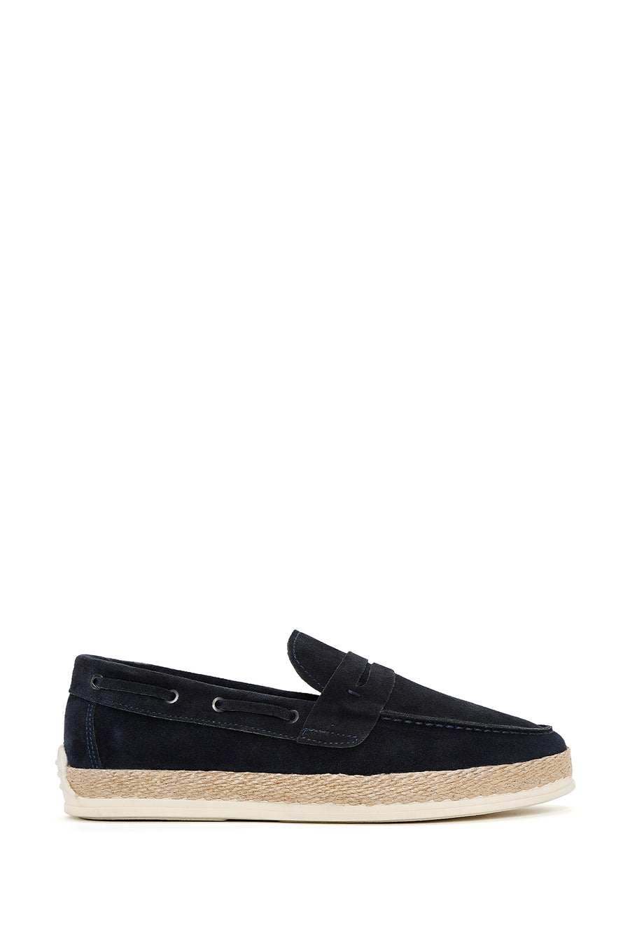 Erkek Lacivert Süet Deri Casual Loafer 25SFD680910 | Derimod