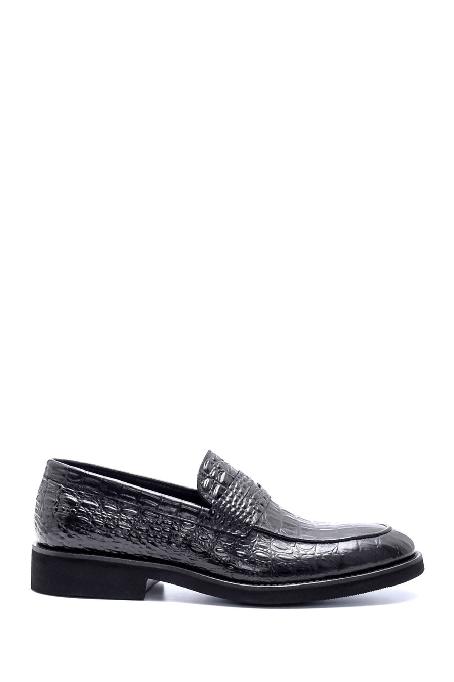 Erkek Deri Kroko Desen Klasik Loafer 20WFD3012E3 | Derimod
