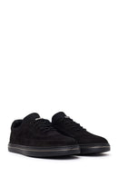 Male Black Lace-Up Nubuck Leather Casual Sneakers | Derimod