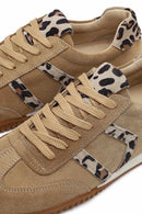 Kadın Bej Bağcıklı Süet Deri Sneaker | Derimod