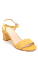 Women's Suede Heeled Sandals | Derimod