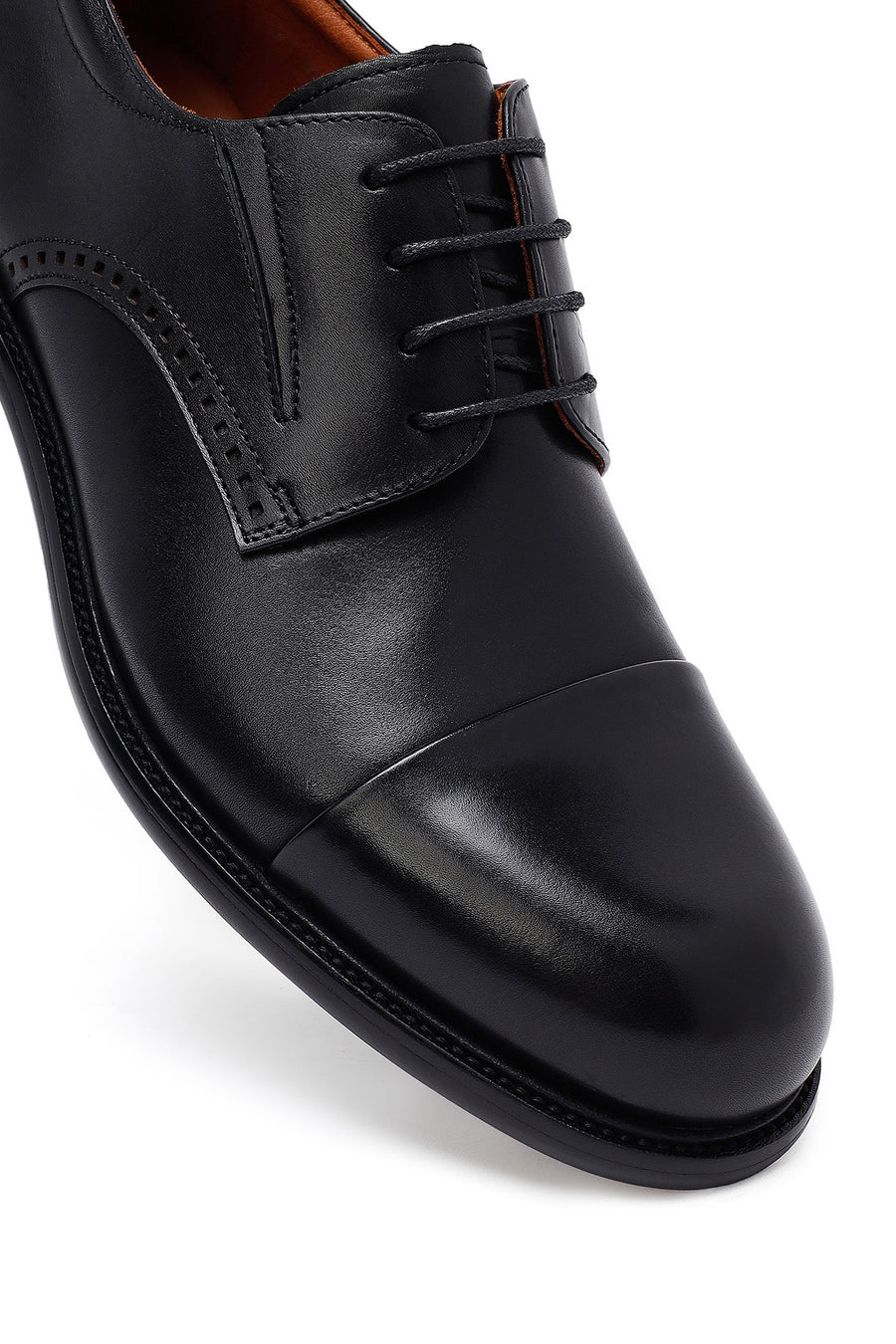Men's Black Lace-Up Leather Classic Shoes