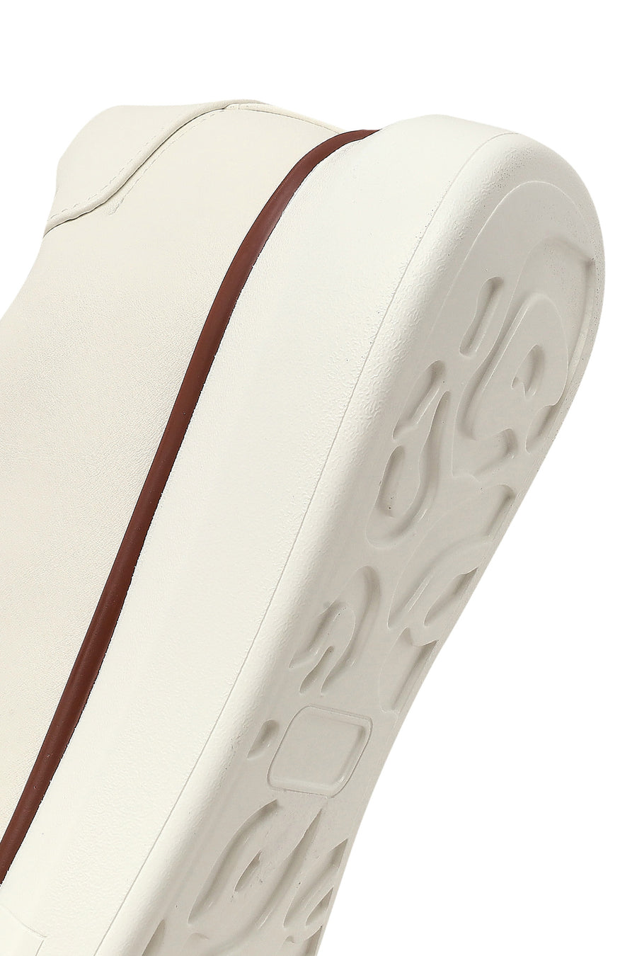 Men's White Lace-Up Thick-Soled Sneaker