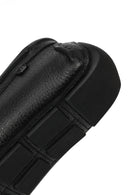 Men's Black Buckle Leather Casual Loafer | Derimod