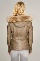 Layla Women's Leather Jacket | Derimod