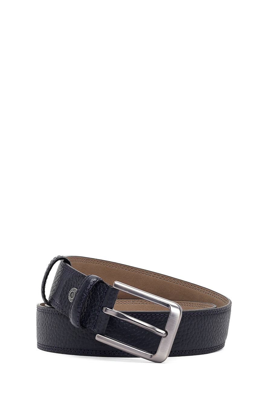 Male Navy Leather Belt 000A2D13072FT | Derimod