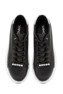 Kadın Siyah Bağcıklı Kalın Tabanlı Sneaker | Derimod