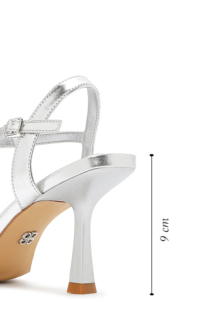 Women's Grey Ankle Buckle Braided Thin Heeled Shoes