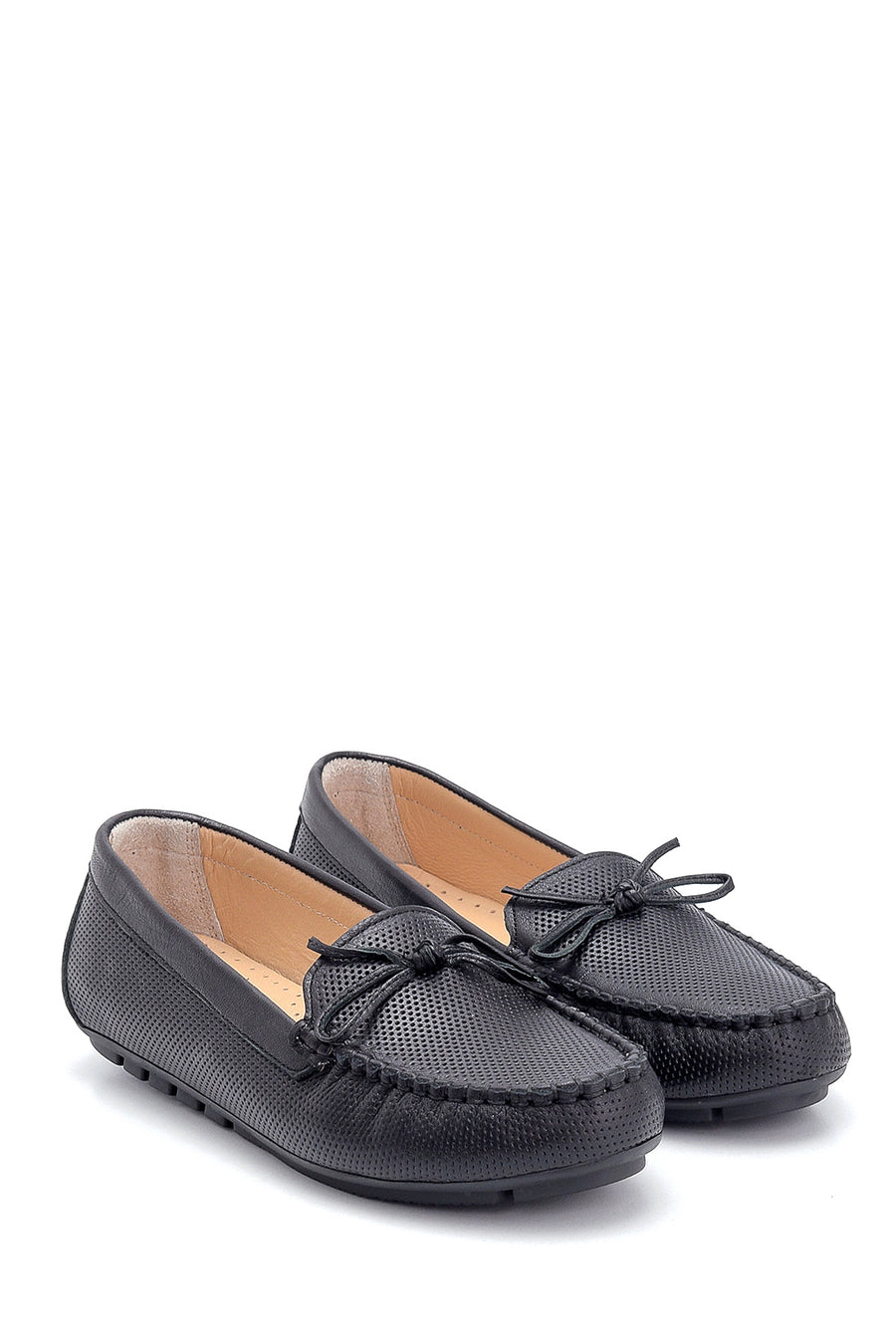 Women's Leather Bow Detailed Loafer