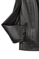 Adela Woman Black Short Leather Jacket | Derimod