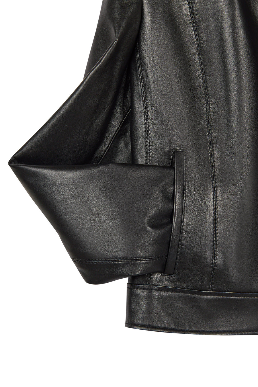 Adela Woman Black Short Leather Jacket