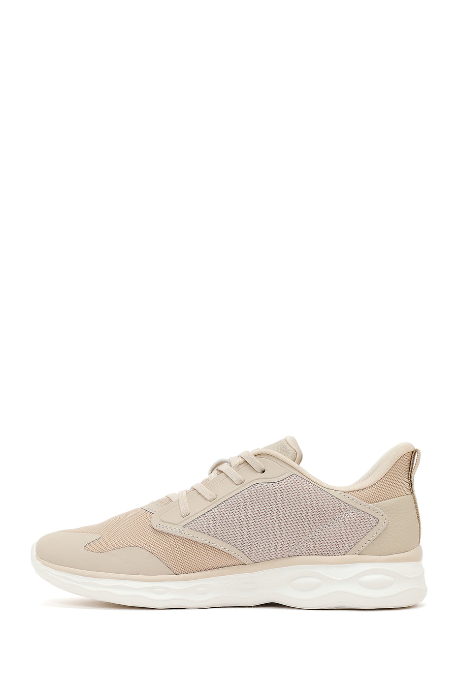 Derimod Zero Women's Beige Laced Thick Soled Fabric Sneakers