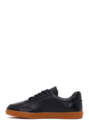 Male Black Lace-up Leather Sneaker | Derimod