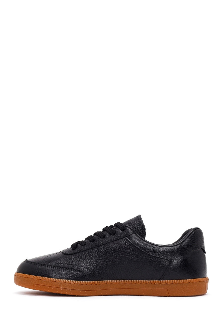 Male Black Lace-up Leather Sneaker