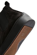 Men's Black Nubuck Leather Chelsea Ankle Boots | Derimod