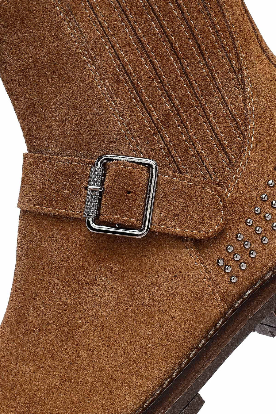 Woman Mink Suede Leather Chelsea Boots