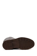 Women's Brown Thick-Soled Leather Boot | Derimod