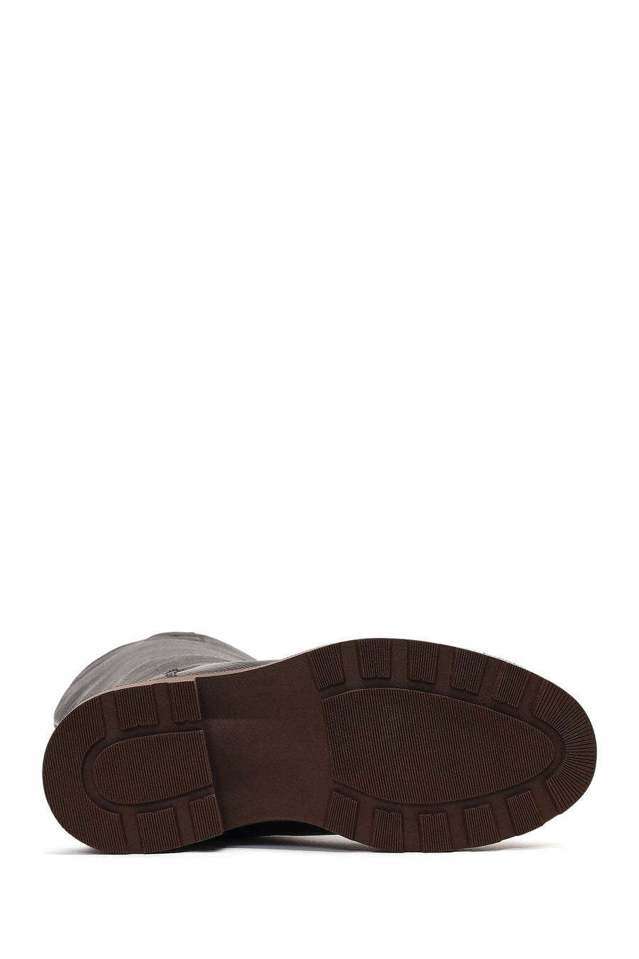 Women's Brown Thick-Soled Leather Boot