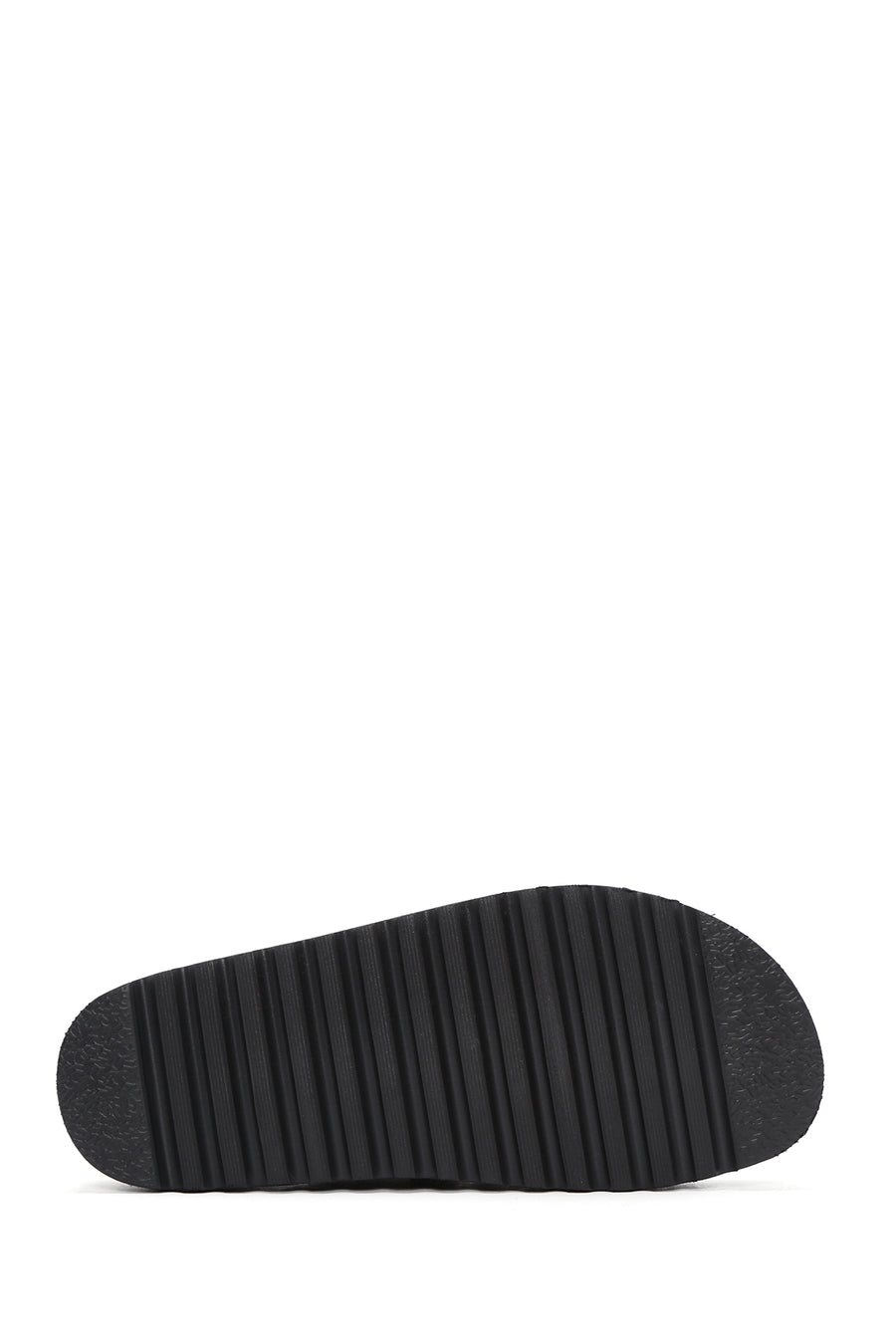 Women's Black Straw Stone Slippers