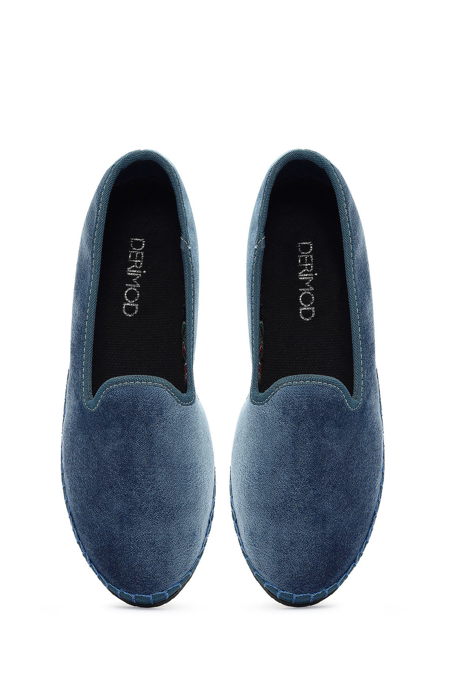Kadın Mavi Kumaş Loafer