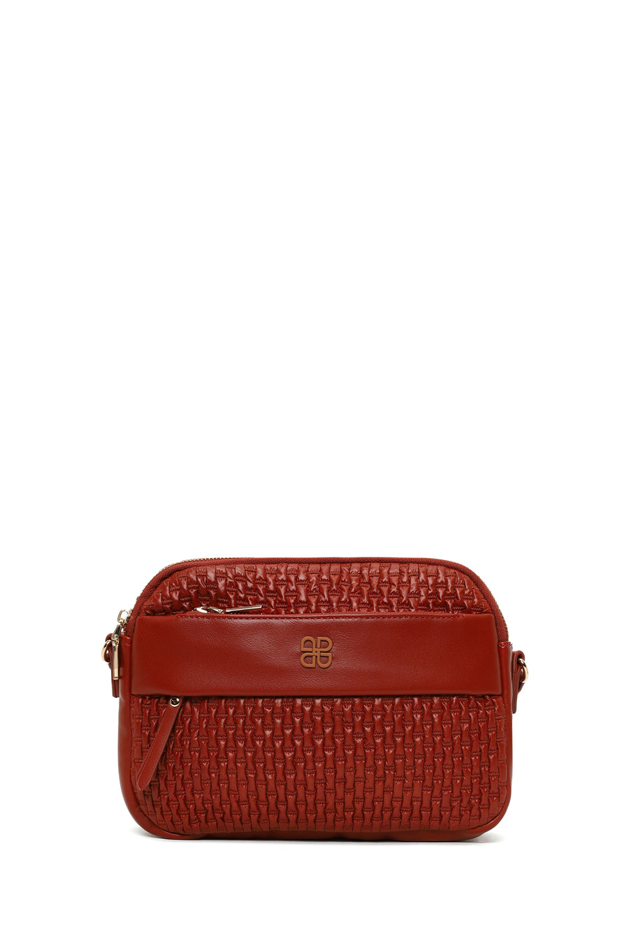 Woman Dark Orange Long-Strap Crossbody Bag
