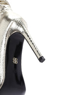 Women's Gold Thin Heeled Boots | Derimod