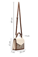 Woman Beige Long Strap Patterned Shoulder Bag | Derimod