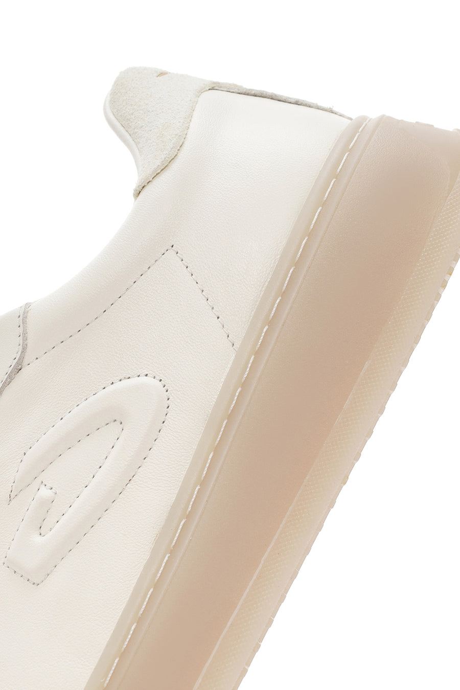 Alberto Guardiani Men's White New Era Lace-Up Leather Sneakers