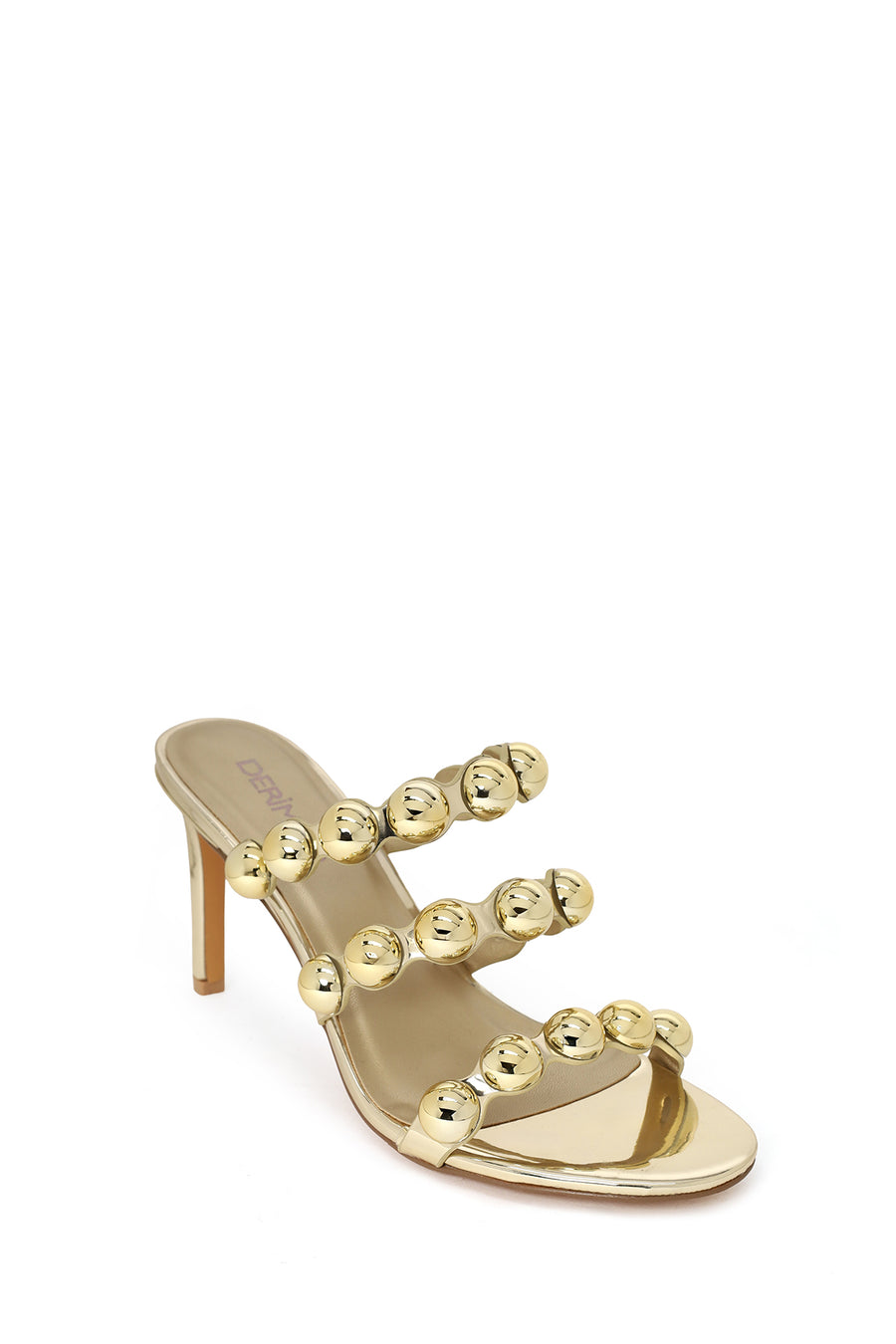 Woman Gold High Thin-Heeled Slipper