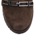 Women's Suede Buckle Boots | Derimod