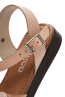 Women's Powder Ankle Strap Leather Bodrum Sandals | Derimod