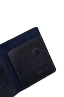 Men's Navy Blue Leather Card Holder | Derimod