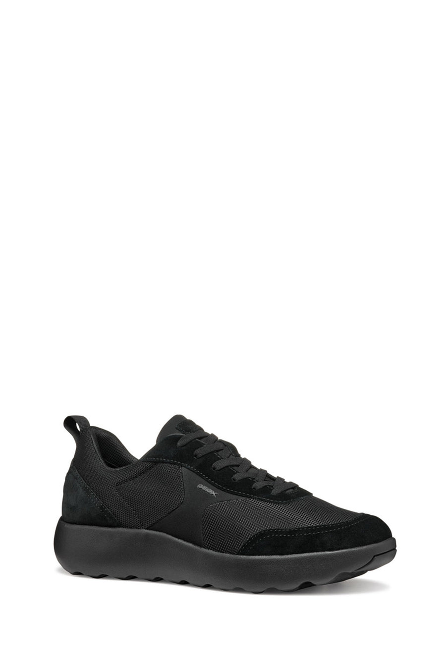 Geox Erkek Siyah U Xtors D -Mesh + Suede Bağcıklı Deri Sneaker