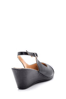 Women's Patent Leather Detailed Wedge Heeled Sandals | Derimod