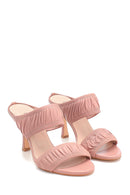 Women's Leather Heeled Slippers | Derimod