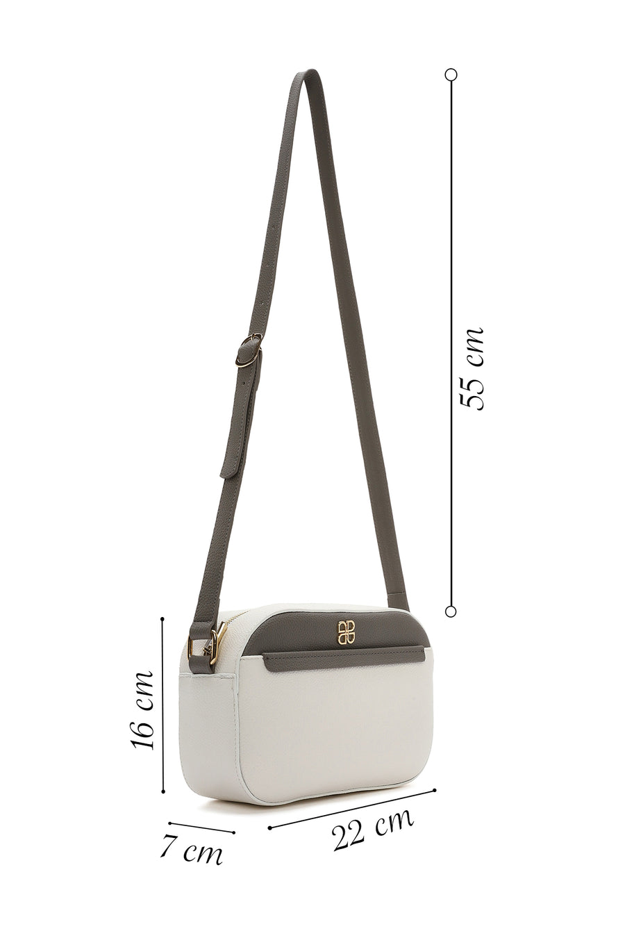 Women's White Long Strap Crossbody Bag