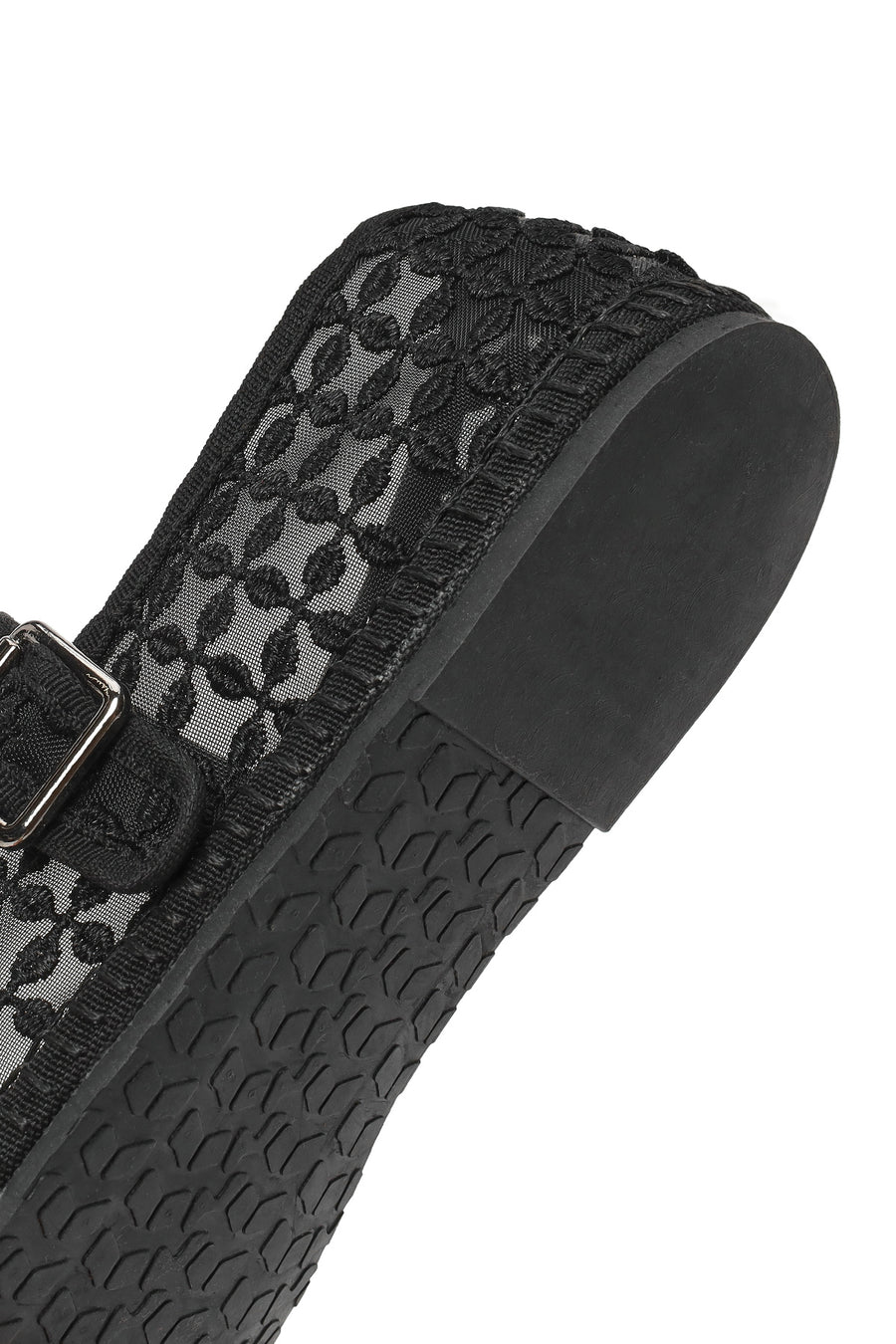 Women's Black Buckle Espadrilles